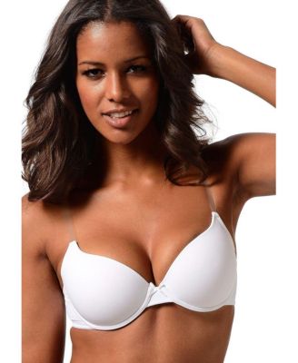 Women's AA-DD Clear Adjustable Strap Underwire T-Shirt Bra