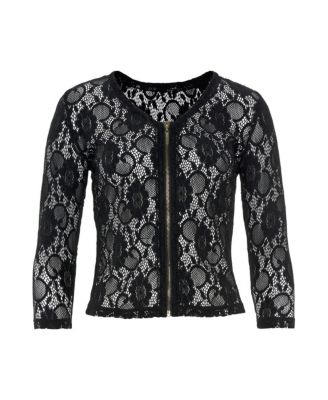 Women's Floral Lace Zip Jacket