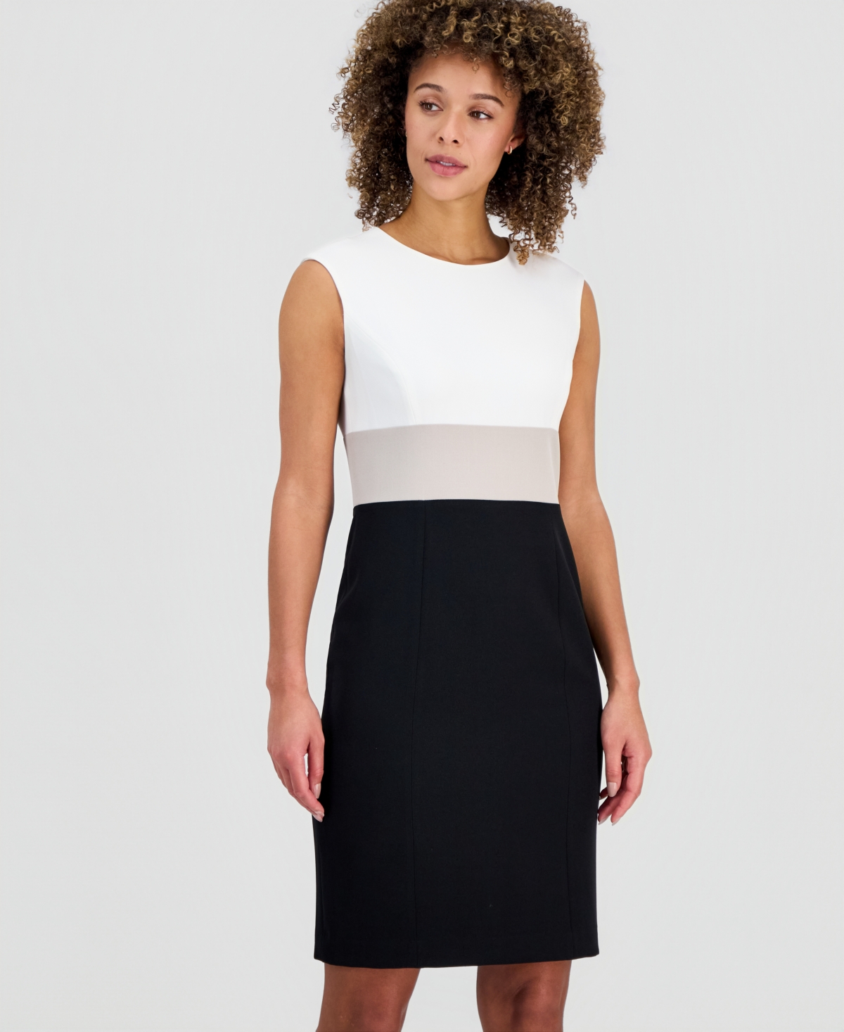 Kasper Women's Colorblock Sleeveless Sheath Dress
