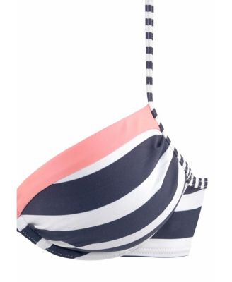 Women's Striped Push Up Bikini Swimsuit Top Bra Sizing