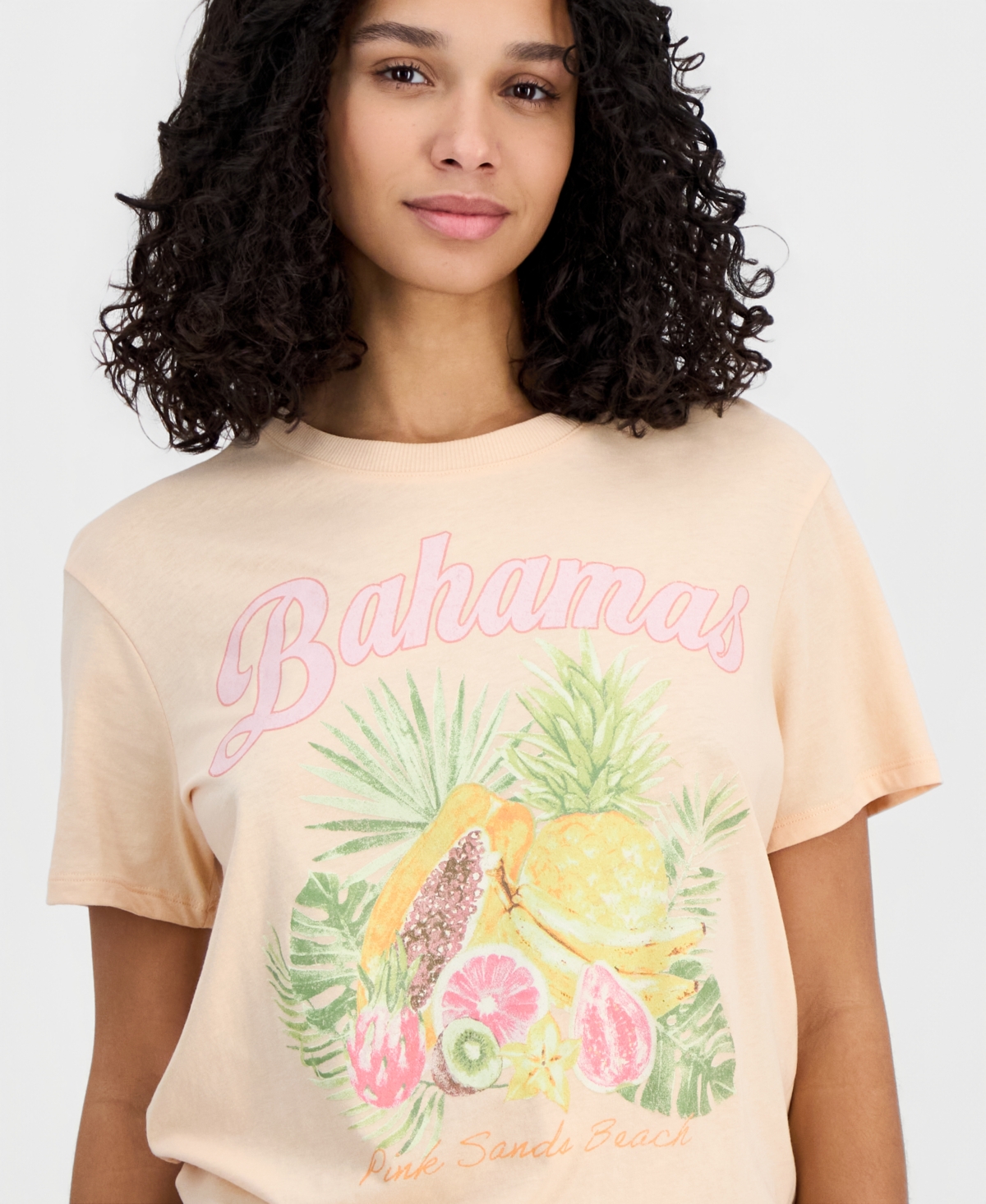 Self Esteem Juniors' Bahamas Fruit Crewneck Short-Sleeve T-Shirt