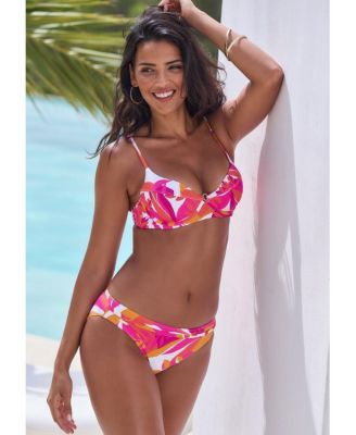 Women's Mix Print Underwire Bikini Swimsuit Top Bra Sizing