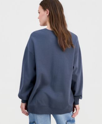 Juniors' Sunflower Crewneck Sweatshirt