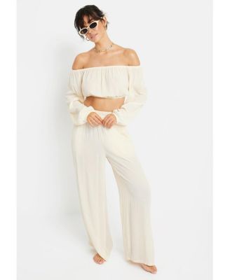 Women's Cropped Off The Shoulder Top