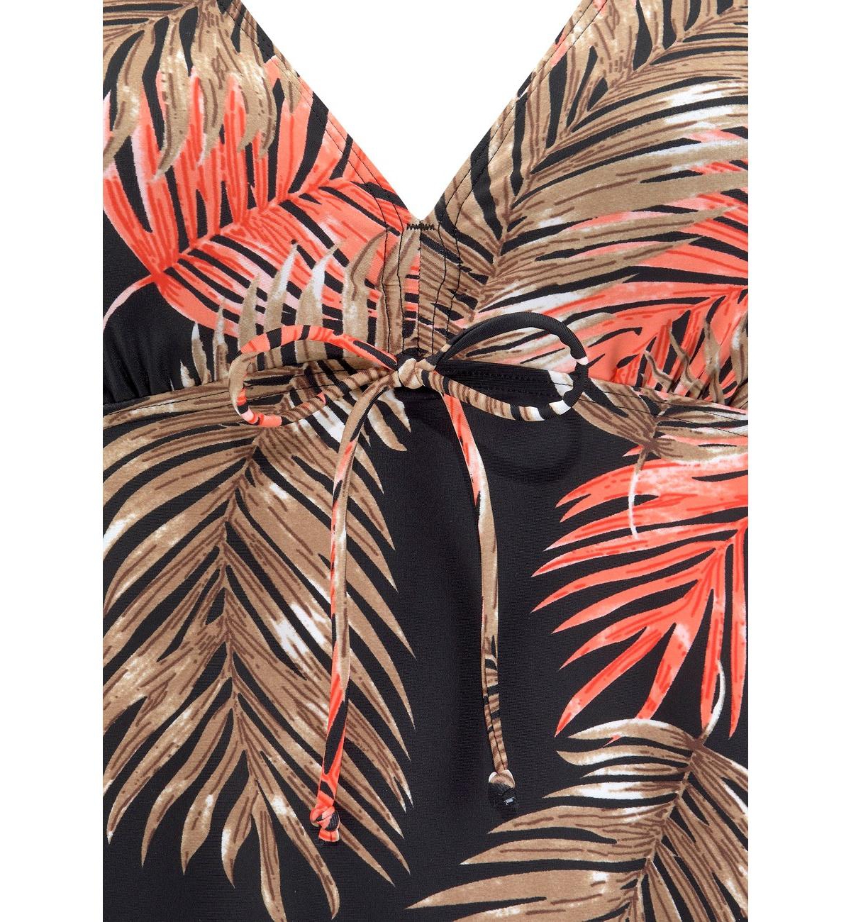 Lascana Women's Palm Print Underwire Tankini Swimsuit Top