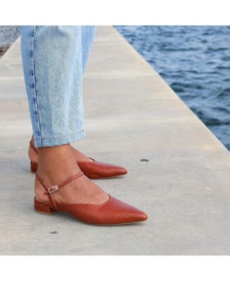 Women's Brown Snake Amal Customizable Point Slide