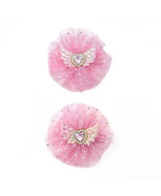 Girls 2pc Angel Sparkle Wings Clip Set