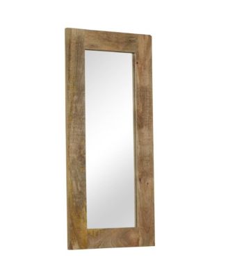 Mirror Brown Solid mango wood, glass 19.7 x 43.3 in