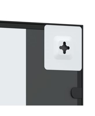 Wall Mirror Black Glass, Powder-coated iron 15.7 x 19.7 in