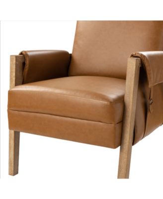Olivia Farmhouse Armchair with Solid Wood Frame