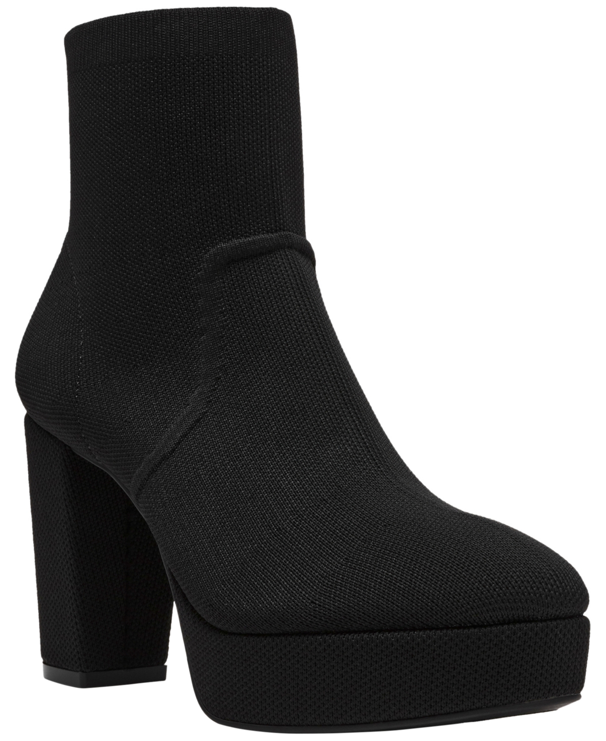Anne Klein Womens Volt Platform Block Heel Dress Booties In Black