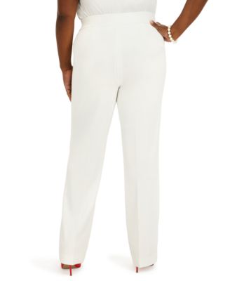 Women's Pull-On Rivet Faux Extend Tab Trousers