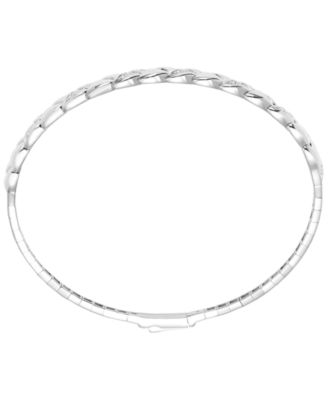 Diamond Bangle Bracelet (1/4 ct. t.w.) in Sterling Silver
