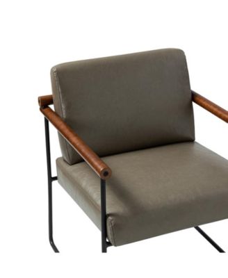 Modern Arm Chair with Sturdy Metal Tube Side