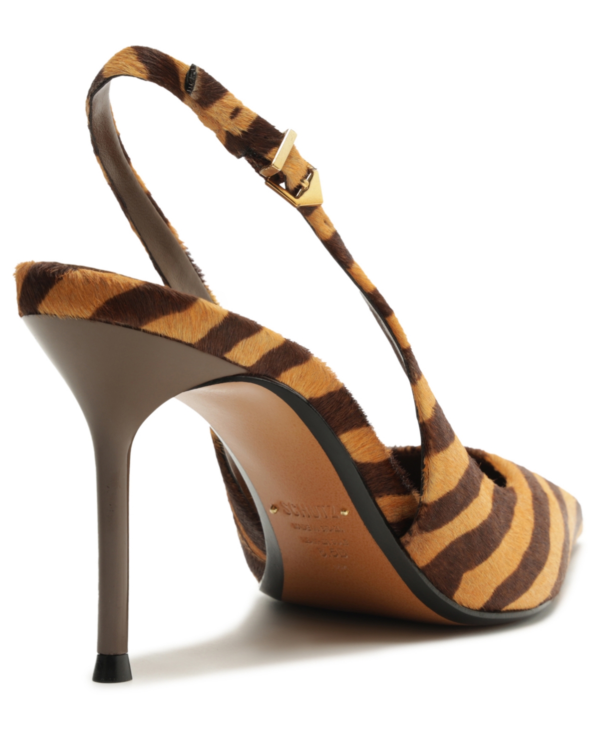 Schutz Paola Slingback Heel In Natural, Women's At Urban Outfitters In Animal Print
