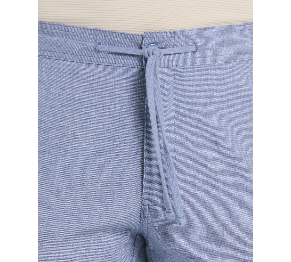 Cubavera Men's Linen-blend Drawstring Pants In Blue