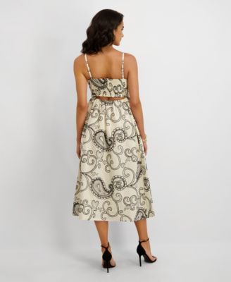 Women's Embroidered Square Neck Dress