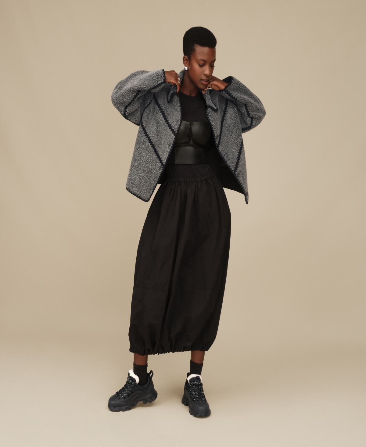 Ugg Women's Ellison Fluff Shell Jacket In Gray