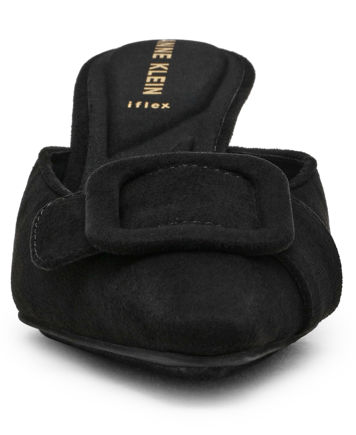 Anne Klein Women's Akcassia Snip Toe Kitten Heel Slip-on Mules In Black