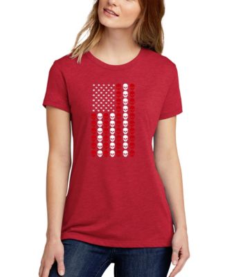 Women's Skull Flag Crew Neck T-Shirt