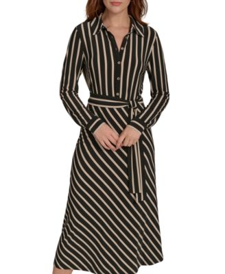 Women's Collared Midi Shirt Dress
