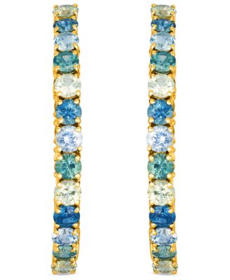 Montana Sapphire Earrings (5.28 ct. t.w.) in 14k Honey Gold