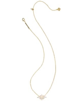 Abbie Crystal & Imitation Pearl Short Pendant Necklace