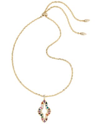 Abbie Crystal & Imitation Pearl Long Pendant Necklace