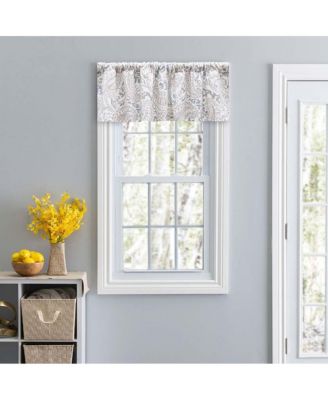 Ellis Shannon Printed Paisley Pattern on Cotton Fabric Tailored Valance 3" Rod Pocket 50"x16"