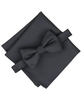 Men's Amado Solid Bow Tie and Pocket Square, 2-Piece Set, Macy's Exclusive