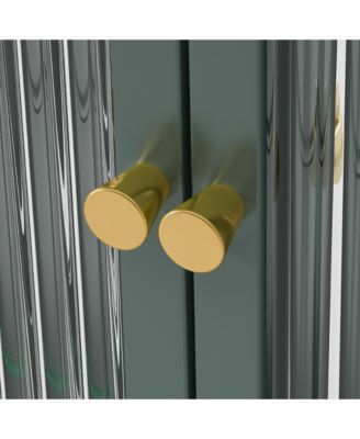 3-Door Arched Wall-Mounted Glass Cabinet for Kitchen, Living Room, or Bathroom Storage