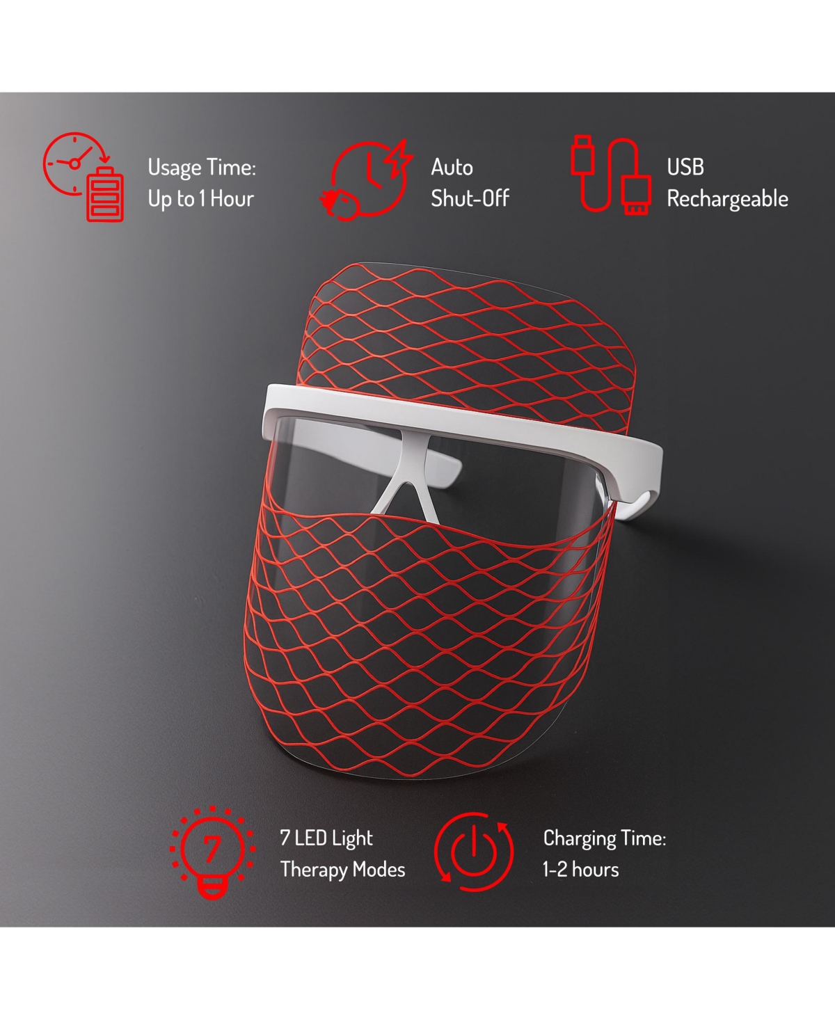 Pursonic 7-in-1 Led Light Therapy Face Mask – Rejuvenate, Restore & Reveal Your Glow
