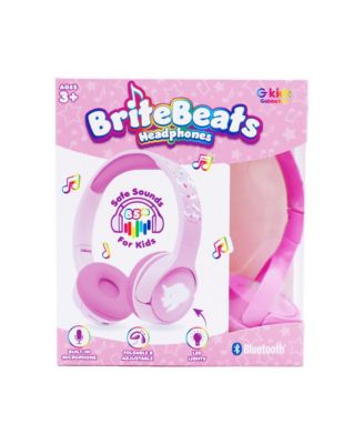 BriteBeats Kids Volume Limiting Bluetooth Headphones with LED EarCaps