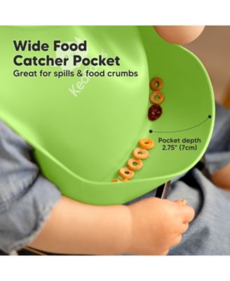 2-Pack Silicone Bibs For Babies, Food Grade Silicone Baby Bibs for Eating, Feeding, Toddler Bibs, Boys, Girls