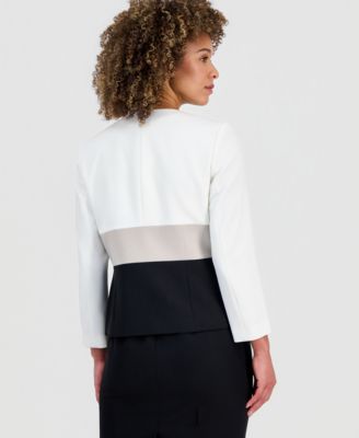 Women's Colorblock Open-Front Blazer