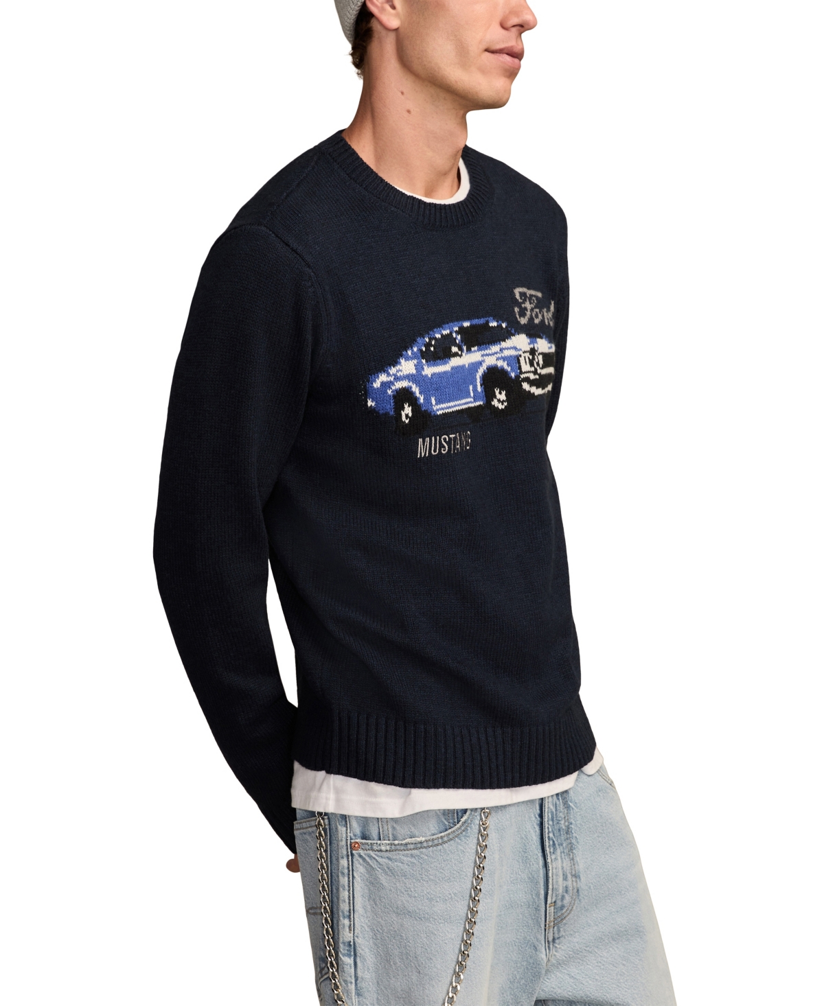 Lucky Brand Men's Regular Fit Long-Sleeve Mustang Sweater