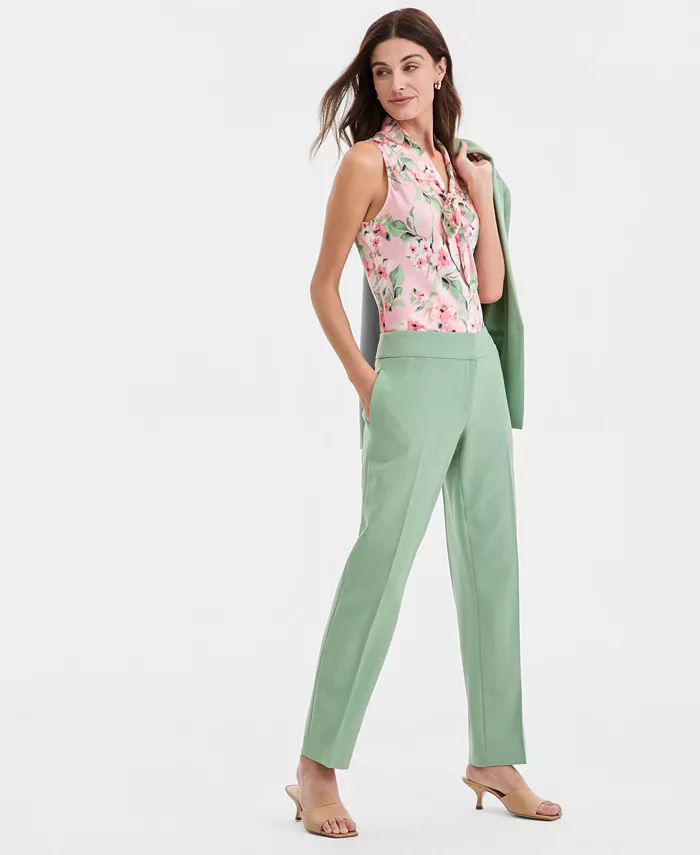Women's Julia Stretch Crepe Mid-Rise Pants, Regular & Petite - thumbnail 9