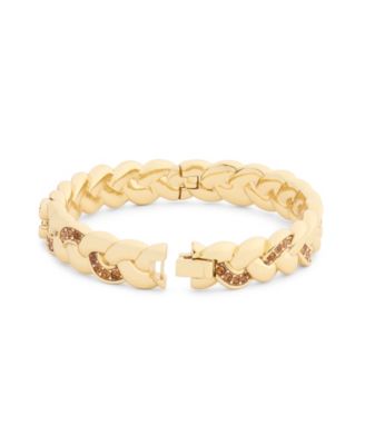 Faux Stone Signature C Braided Bangle Bracelet