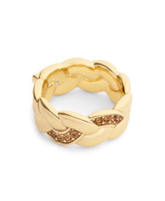 Faux Stone Signature C Braided Band Ring