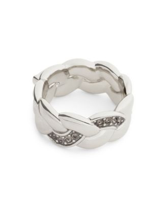 Faux Stone Signature C Braided Band Ring