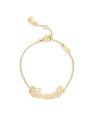 Faux Stone Signature Coach Name Plate Bracelet