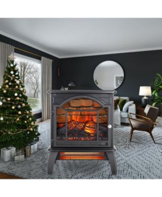 18 inch 3D Flame Electric Infrared Quartz Fireplace Stove with remote control