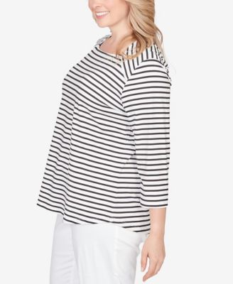 Plus Size Classic Marine Stripe Knit Top