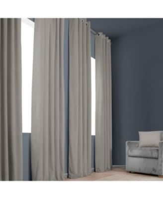 Grommet Heritage Plush Velvet Room Darkening Curtain