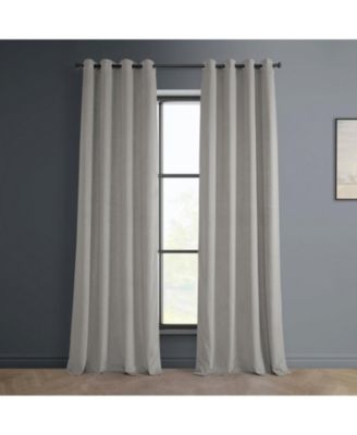 Grommet Heritage Plush Velvet Room Darkening Curtain