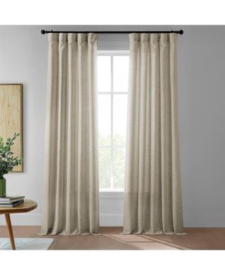 FarmTown Faux Linen Sheer Curtain Pair (2 Panels)