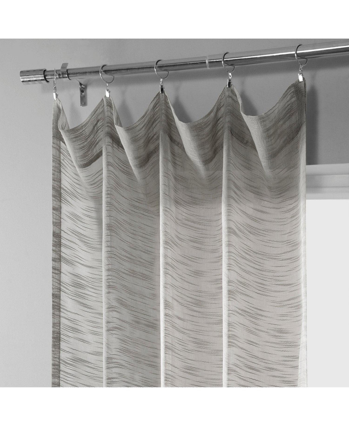 Half Price Drapes Faux Linen Sheer Curtain Pair (2 Panels