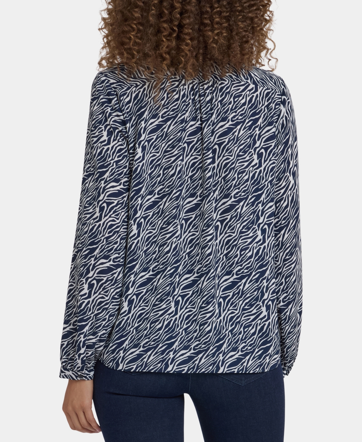 Nydj Women's Point Collar Modern Top In Multi