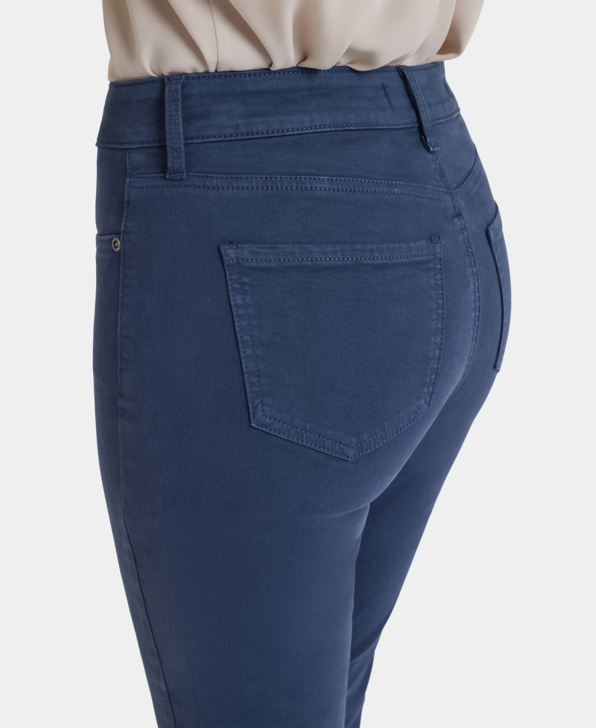 Nydj Marilyn Vintage Navy Straight Leg Jean In Blue