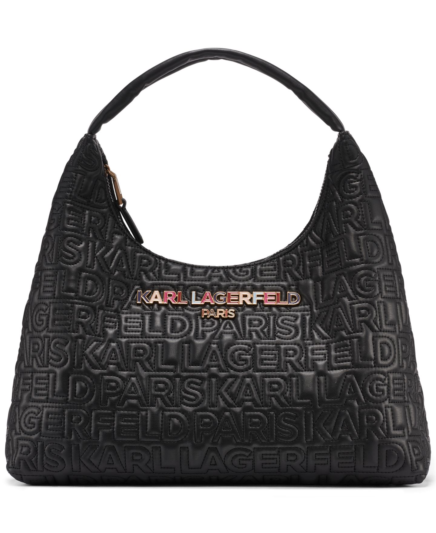 Женская сумка KARL LAGERFELD PARIS Voyage Large Hobo, цвет: Чёрный разноцветный — фото 1